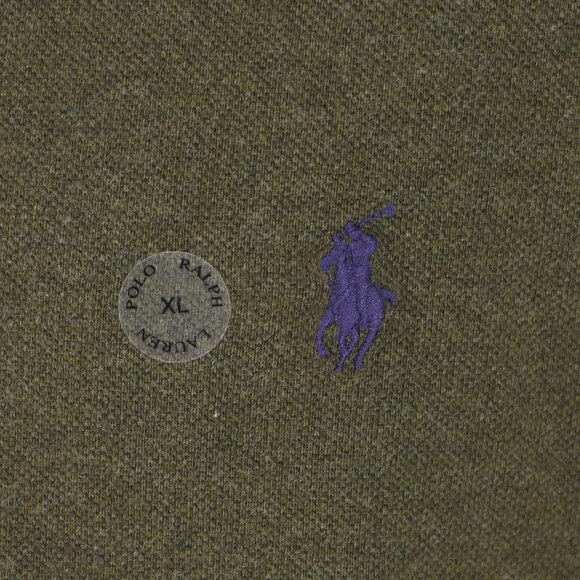 NWT POLO RALPH LAUREN Men's Mesh Long-Sleeve Polo Shirt Green Heather Size XL - Picture 7 of 9